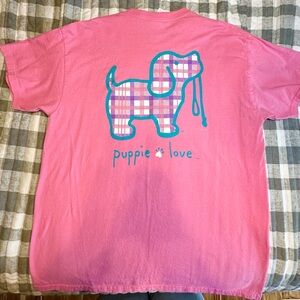 Puppie Love Pink Short Sleeve Tee